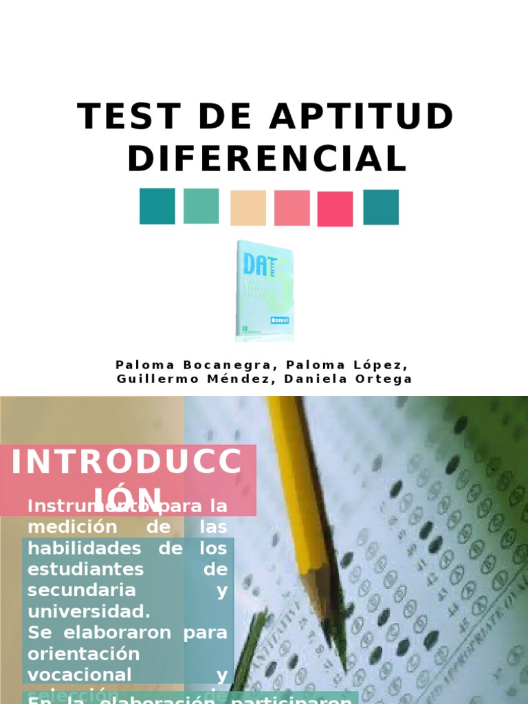 Test De Aptitud Diferencial