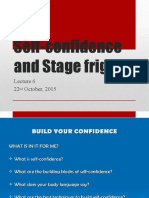 Self-Confidence and Stage Fright: 22 October, 2015