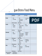 Ivy League Bronx Food Menu: Week 4