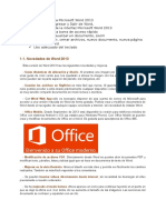 Introducción a Microsoft Word 2013