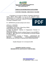 Termo de Adjuição Do Processo de Licitação Da Associação Comunitária