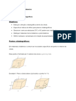 Planos Cristalográficos e Estruturas Cristalinas