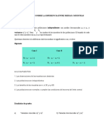 Prueba de Hipótesis Sobre La Diferencia Entre Medias