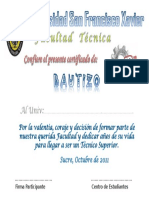 Certificado de Bautizo