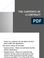 The Contents of A Contract