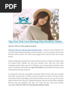 Download Tips Dan Trik Cara Menang Main Roulette Online by Janice Tamin SN312955278 doc pdf