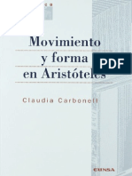 Claudia Carbonell, Movimiento y forma en Aristóteles