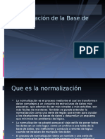 Normalizacion de La Base de Datos