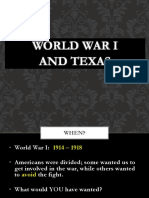 world war i and texas  1 