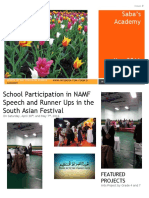 School Participation in NAMF Speech and Runner Ups in The South Asian Festival