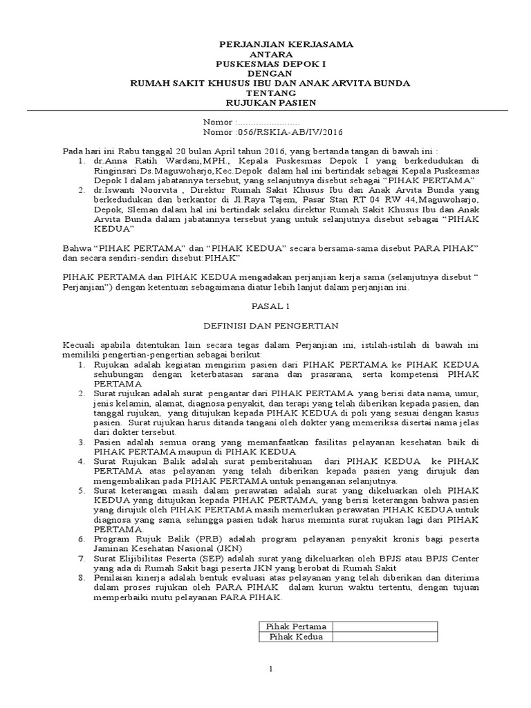 pdf of mou 1 Contoh Dpk Mou Puskesmas pdf of mou 1 Contoh Dpk Mou Puskesmas