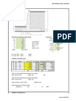 Retaining Wall Design: Data Dimensi Dinding Penahan Tanah Parameter