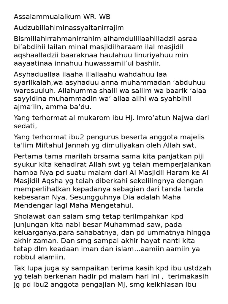 30 ++ Mukadimah mc isra miraj bahasa sunda terbaik