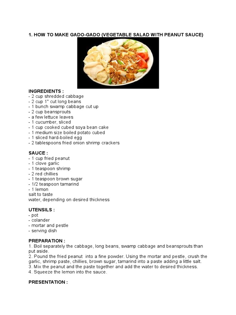 Contoh Text Procedure | Foods | Food & Wine