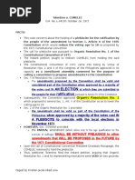 Tolentino v. COMELEC [Only ONE PLEBISCITE for Proposed Amendments by Consti Convention]