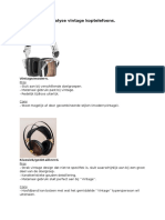 Concurrentie Analyse Vintage Koptelefoons