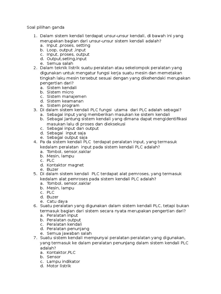 Contoh Soal Pilihan Ganda Tentang Prototype