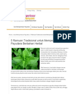 5 Ramuan Tradisional Untuk Memperbesar Payudara Berbahan Herbal PDF