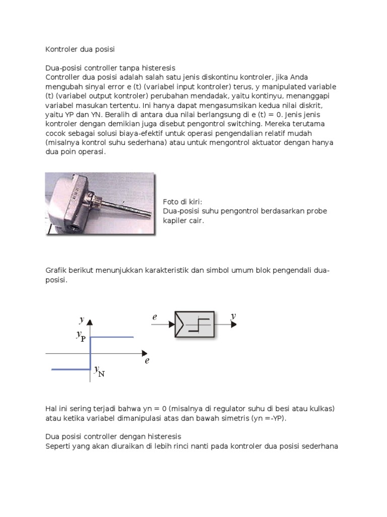 The Two-Position Controller | PDF