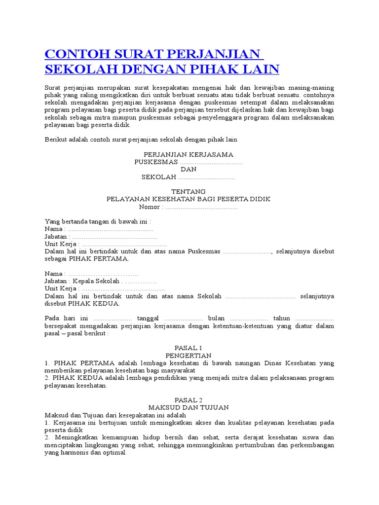 CONTOH SURAT PERJANJIAN SEKOLAH DENGAN PIHAK LAIN.docx