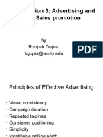 Session 3: Advertising and Sales Promotion: by Roopak Gupta Rkgupta@amity - Edu