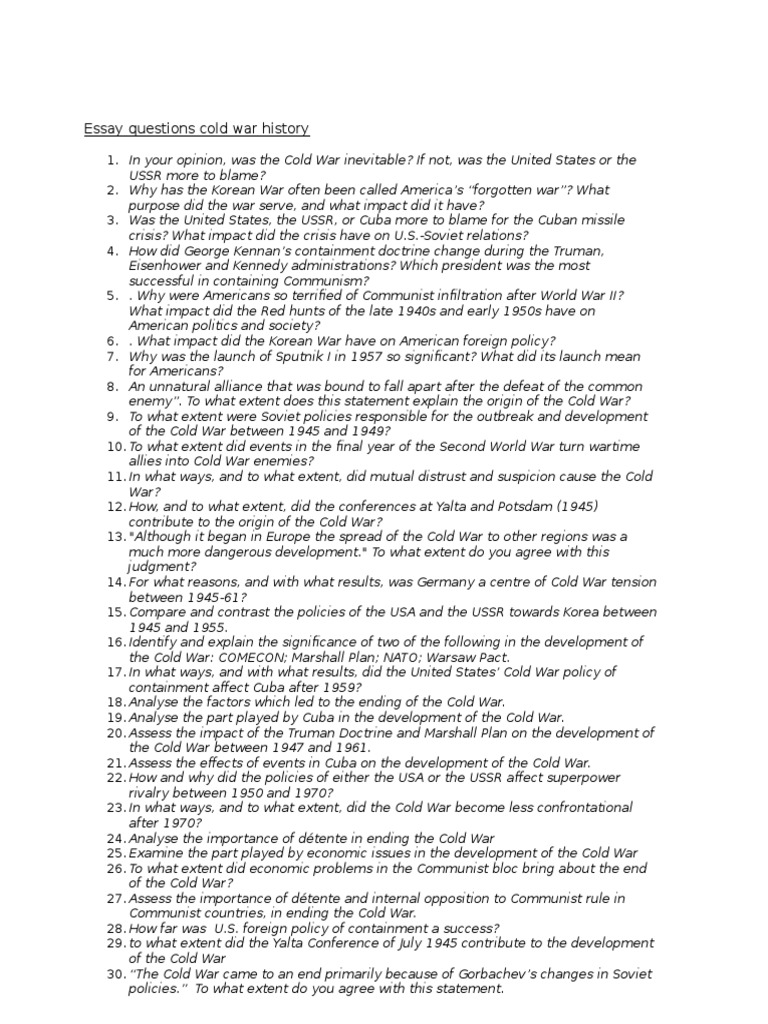 Cold war essay thesis image