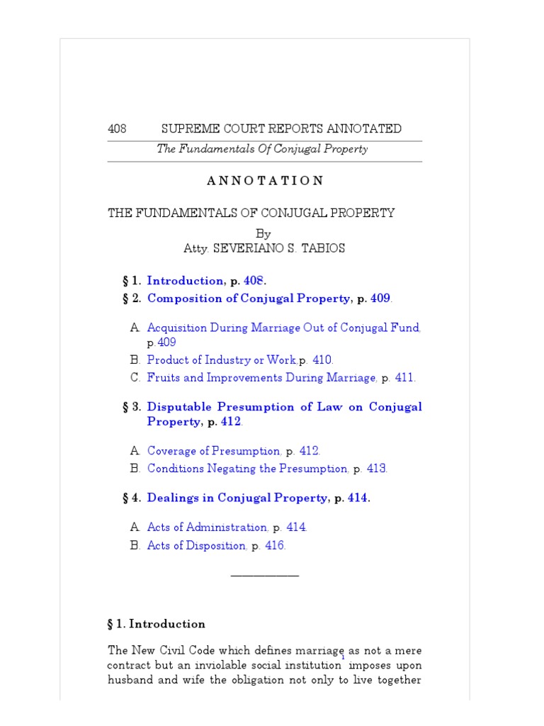 Annotation Conjugal Property | Wife | Husband