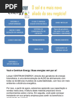 Conceito de Gerador de Enegia Fotovotaico CentriumEnegy