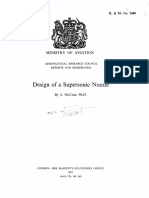 Design of a Supersonic Nozzle