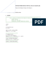 Quiz Praktikum Sistem Pemrosesan Sinyal Analog (Matlab)