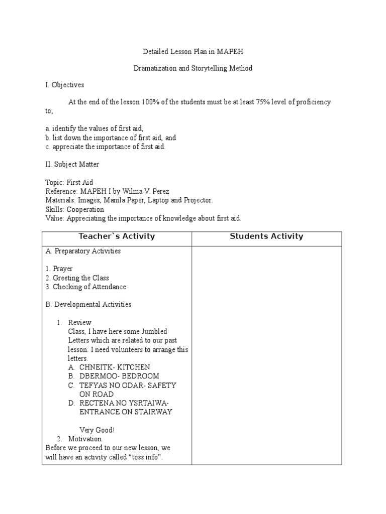 4a s mapeh lesson plan2 lesson plan psychological concepts bank2home