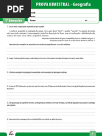 Ensino Fundamental Provas Bimestrais 2012 6o Ano Prova Bimestral 1 Caderno 1 Geografia