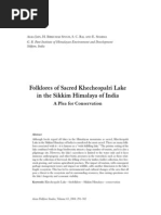 Folklores of Sacred Khecheopalri Lake in The Sikkim Himalaya of India