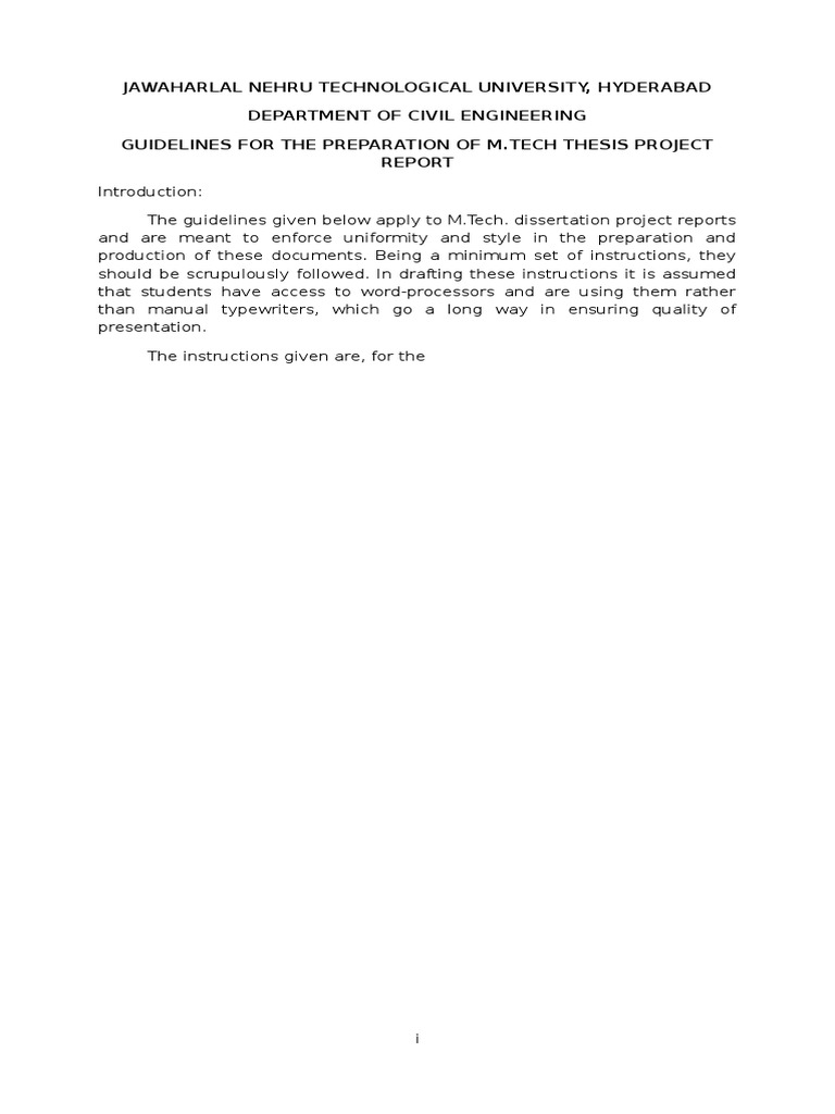 M.Tech Thesis Project Preparation Guidelines | PDF | Art | Computers