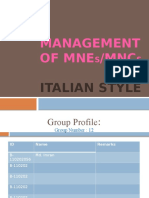 Culture and Management Practice of Italy