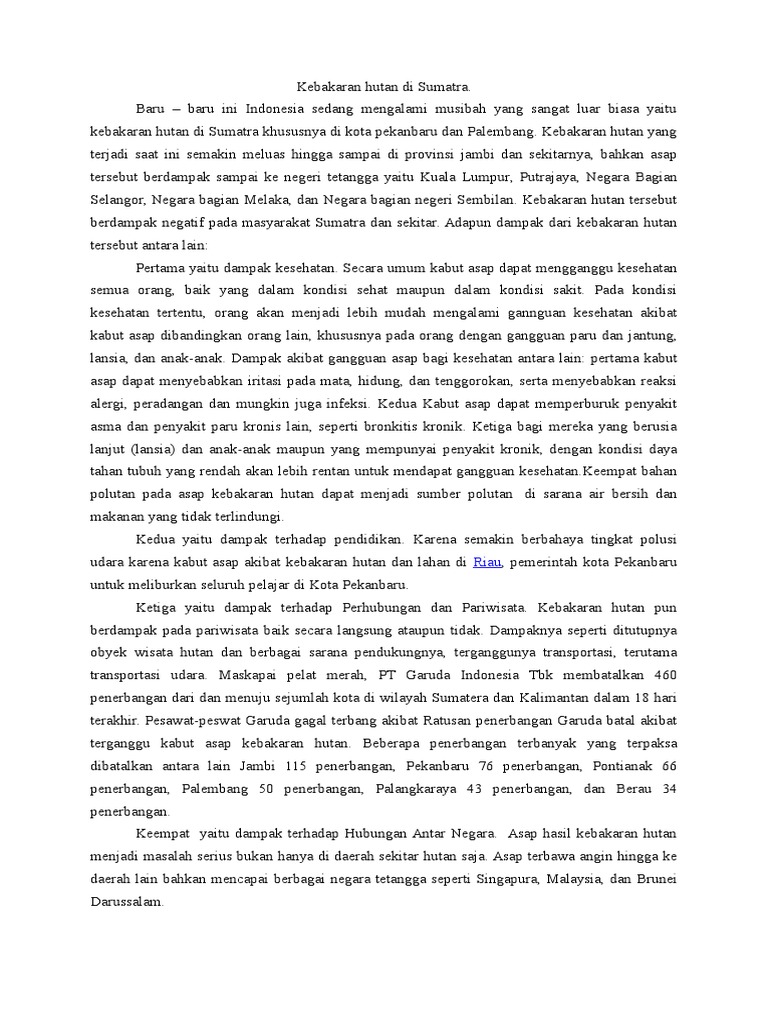 Essay kebakaran hutan di indonesia 07 picture