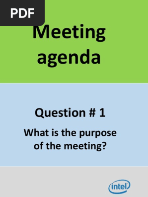 Meeting agenda