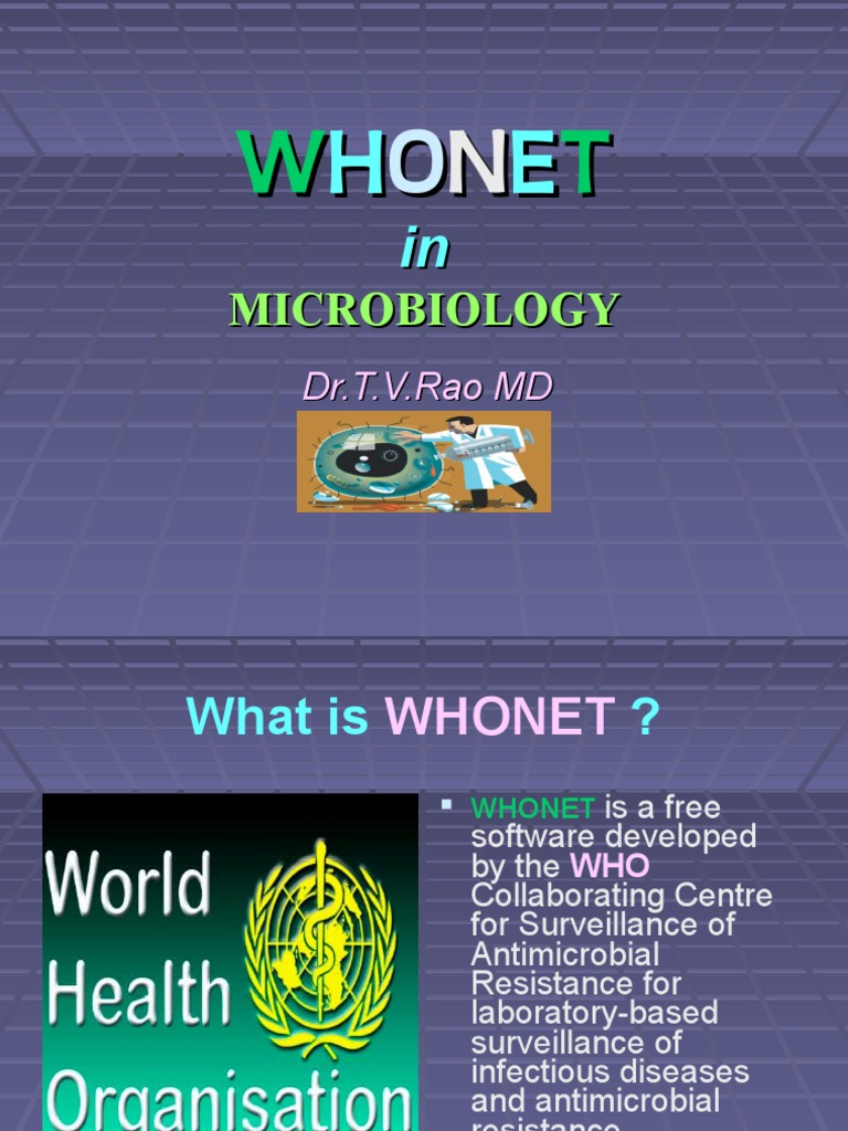 WHONET: Antimicrobial Resistance Tool | PDF | Antimicrobial Resistance ...