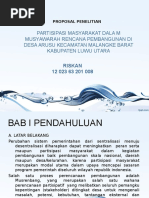 Download Proposal Penelitian Partisipasi Masyarakat Dalam MUSRENBANG by Muh Agzal J SN313042410 doc pdf
