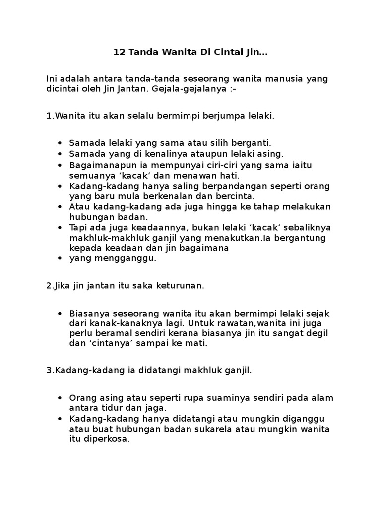 12 Tanda Wanita Di Cintai Jin Pdf