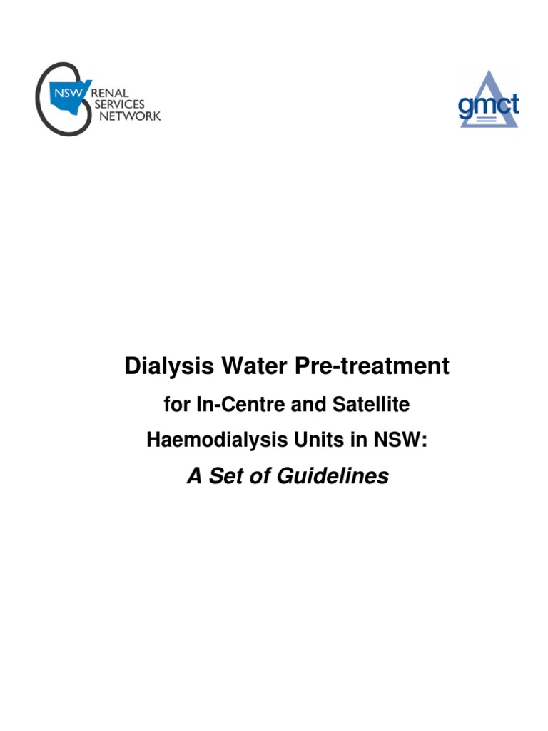Water Guidelines Dialysis PDF