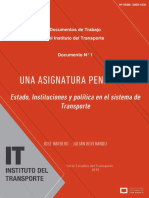 Una Asignatura Pendiente. Estado, Instituciones y Política en El Sistema de Transporte