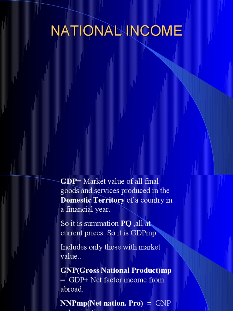 Understanding National Income Components | PDF | Value Added | Measures ...