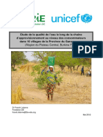 Etude Qualité de L'eau - Unicef - 2ie PDF