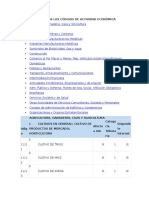 Codigos de Actividad Economica