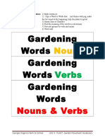 Gardening Word Card Ideas