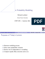 Basic Probability Modelling: Richard Lockhart