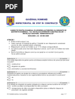 Modele Studiu De Caz Examen Diriginte De Santier Sau Responsabil Tehnic Cu Executia