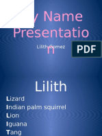 my name presentation lilith gomez