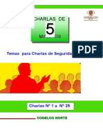 (772822568) Charlas  Nø 1 a  Nø 25